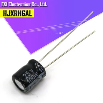 

100PCS 25V100UF 6*12mm 100UF 25V 6*12 Electrolytic capacitor New original