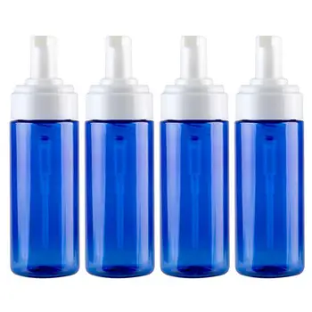 

4pcs 100ML Foam Press Bottle Reusable Plastic Refillable Foam Soap Dispenser Containers for Home Trips