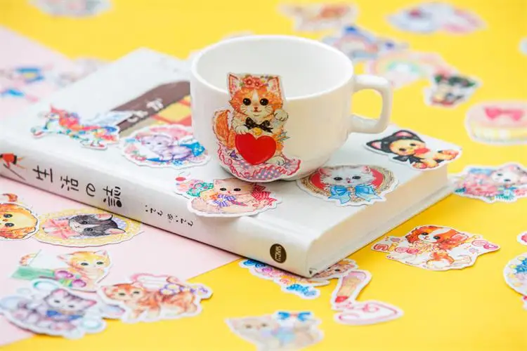 40 шт./упак. с симпатичными изображениями кошки, собаки Kawaii декоративные Стикеры DIY планировщик дневник в стиле Скрапбукинг Стикеры для альбомов