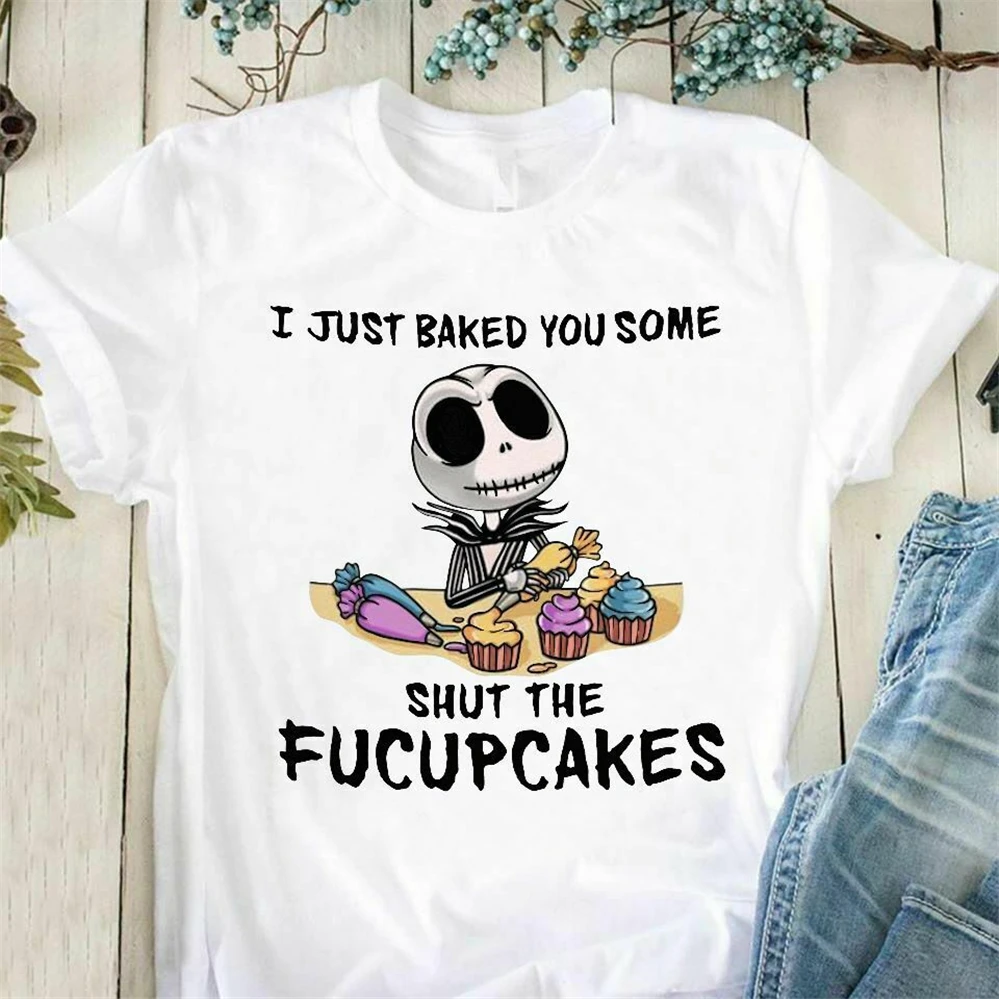I Just Baked You Some Shut The Fucupcakes футболка для мужчин и женщин Забавный Джек Скелет хлопок