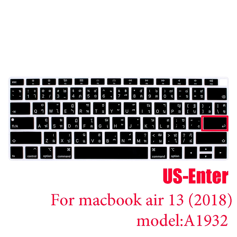 Protector an US-клавиша Enter чехол протектор для Macbook Pro 13Air 11 12 15 touch bar US key A1706/A1466 A1707/A1990/A1398/A1534