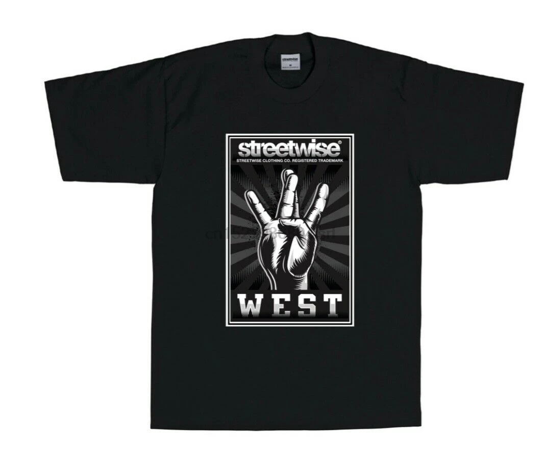 Streetwise западная часть футболка с принтом черный M-L-XL-2XL-3XL-4XL-5XL | Мужская одежда