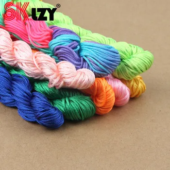 

19 Colors Nylon Cord Thread Chinese Knot Macrame Rattail Braided 1mm 22M Rope For DIY Jewelry Making Bracelet Necklace