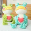 45-140CM cute big mouth frog plush toy cartoon animal soft plush stuffed doll for girls sleeping pillow children Christmas gifts