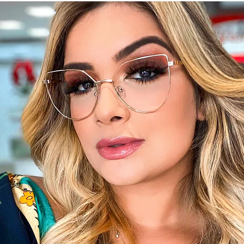 Hazlo pesado Afirmar Deliberar Gafas con filtro de luz azul para mujer, con montura UV400 lentes ópticas,  graduadas, con borde completo, de aleación|Las mujeres gafas de Marcos| -  AliExpress