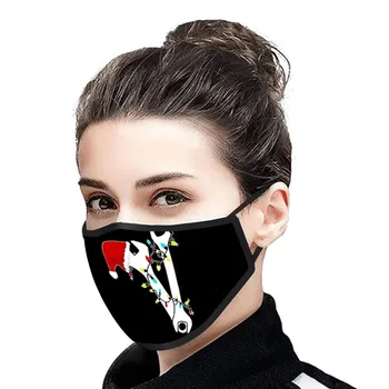 

1pc Christmas Mouth Mask For Dust Protection Face Cover Fabric Facial Mask Washable Earloop Mascarillas Reutilizable Маски