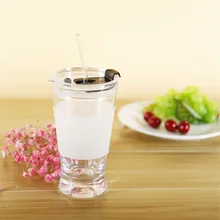 350 мл стеклянная чаша с соломинкой и крышками прозрачные стаканчики силиконовый рукав стеклянная посуда для вода молоко сок посуда для кофе и чая