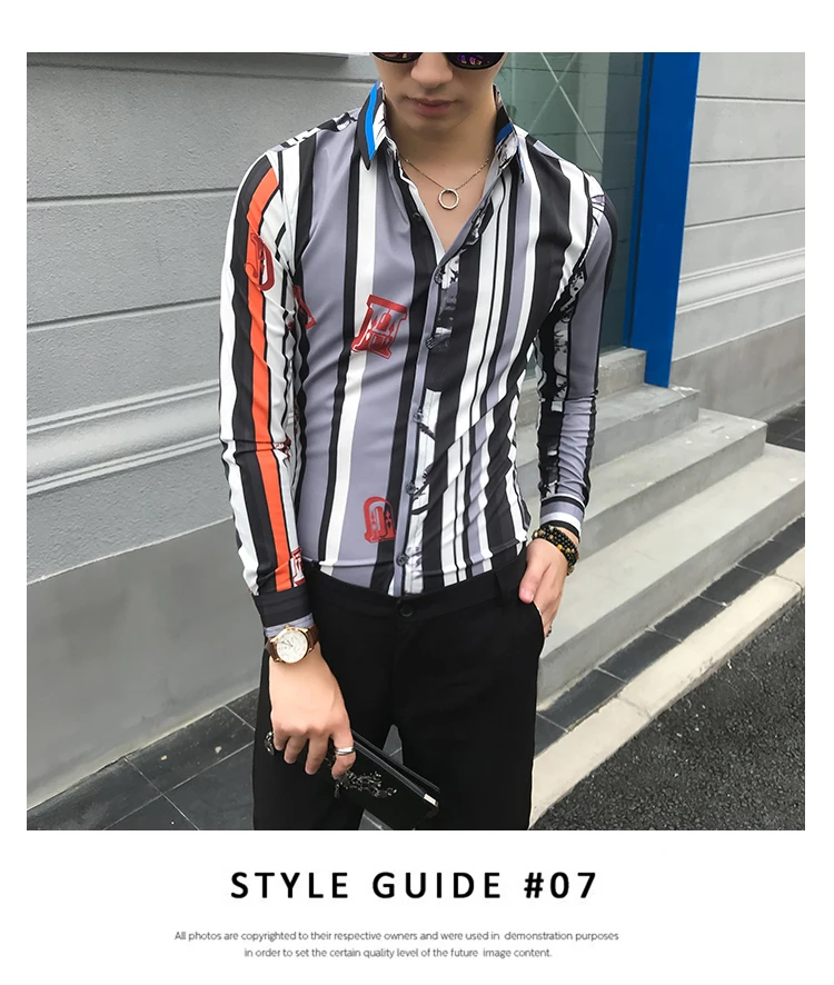 Остроконечная полосатая Мужская рубашка Camisa Social Masculina, приталенная Корейская мужская одежда, осенняя сорочка с длинным рукавом, Homme Manche Longue