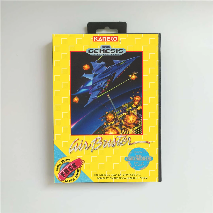 

Air Buster - USA Cover With Retail Box 16 Bit MD Game Card for Sega Megadrive Genesis Video Game Console
