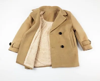 only coat 90-140 см, новинка года, зимний толстый теплый флис внутри, модное стильное пальто для мальчиков 1 предмет, теплое плотное зимнее пальто для мальчиков - Цвет: only coat