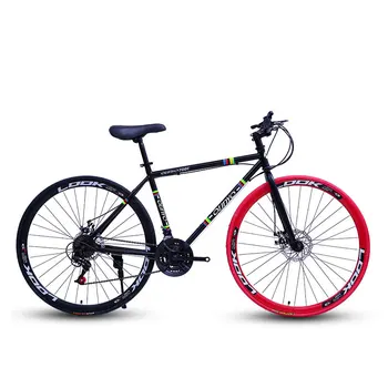 

Fixed Gear Bicycle Men and Women Bicycle 27 Speed 40 Knife Adult Road Racing Double Disc Brakes Inflatable Solid Tire