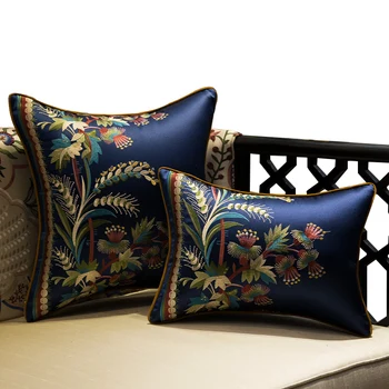 

DUNXDECO Cushion Cover Decorative Pillow Case Vintage Classical Flora Luxury Embroidery Coussin Sofa Chair Bedding Decorating