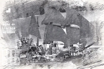 

16009 Movie Toys Series The 4195 Queen Anne's Revenge Ship Kids Christmas Toys Gifts Model Toys Building Blocks Brick