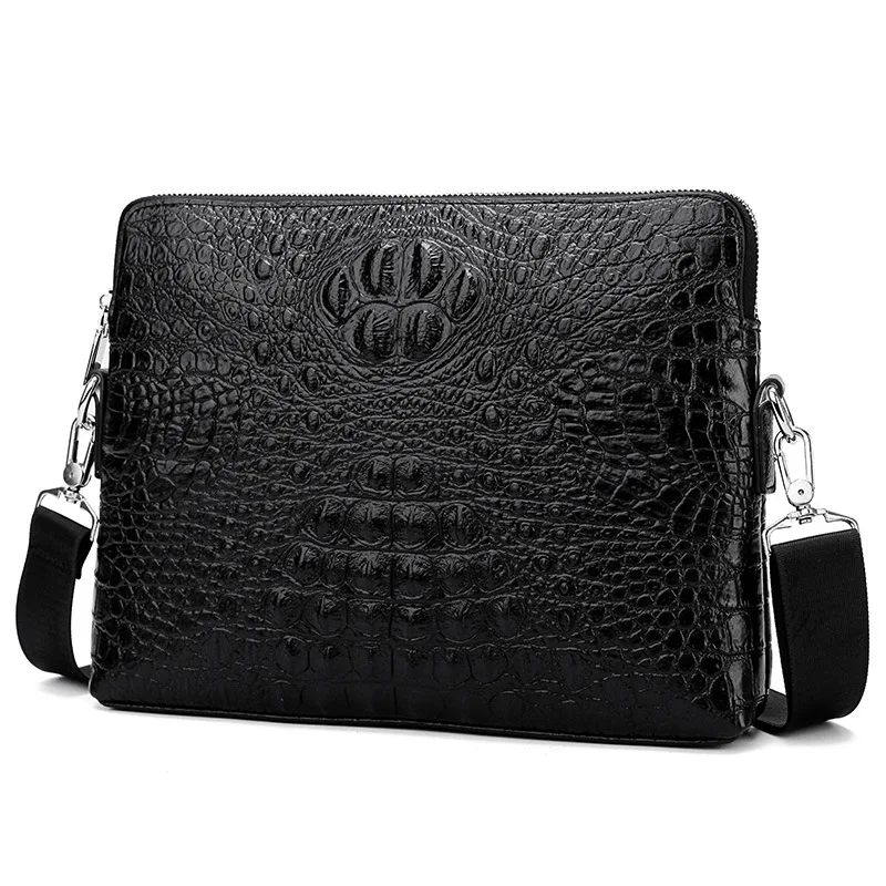 

New Style 2020 Men's Bag Korean-style Fashion Embossed Crocodile Pattern MEN'S Single-shoulder Bag Oblique Bag Horizontal Versio
