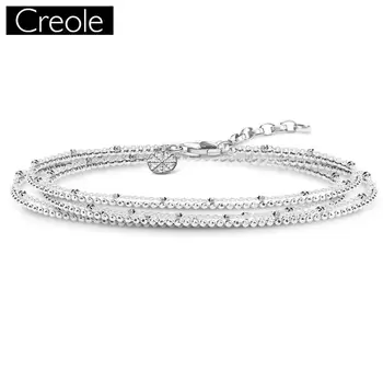 

Necklace Double Chain Karma Wheel 925 Sterling Silver With Lobster Clasp For Women Gift Europe Style Necklace Fit Karma Diy