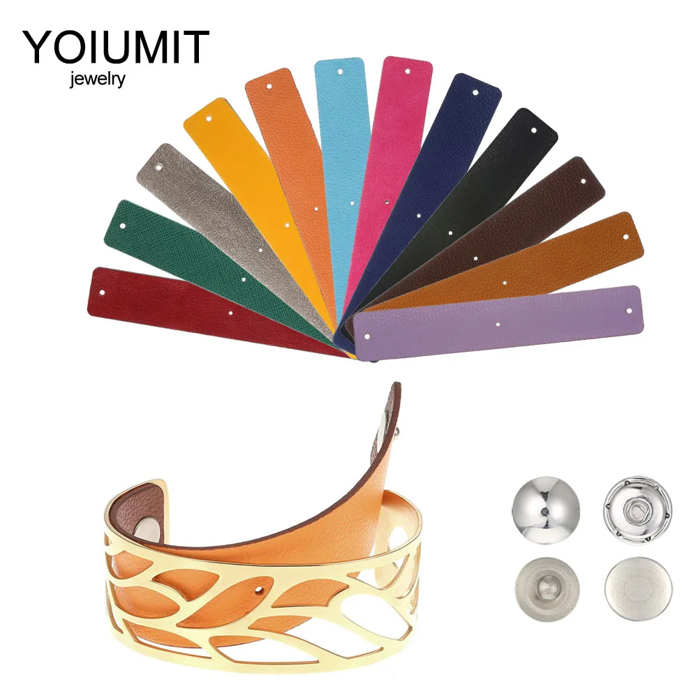 

Cremo DIY Gold Bracelets&Bangles For Women Stainless Steel georgettes Leather DIY Cuff Bracelet Manchette Femme Pulseiras