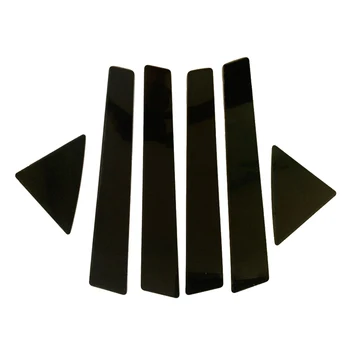 

PVC Car window pillar decoration Tool Parts Accessories 6pcs Bright black