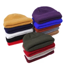 Зимняя вязаная кепка с черепом для взрослых, повседневная Кепка в стиле хип-хоп для женщин и мужчин, акриловая Кепка унисекс, одноцветная, сохраняющая тепло эластичная шапочка, шапки 14 цветов