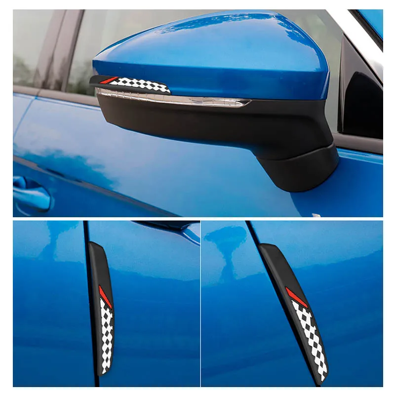 6 шт./компл. модные авто защитные накладки для автомобильных дверей защитные насадки для углов Защита буфера полосы царапины двери автомобиля Краш бар украшения