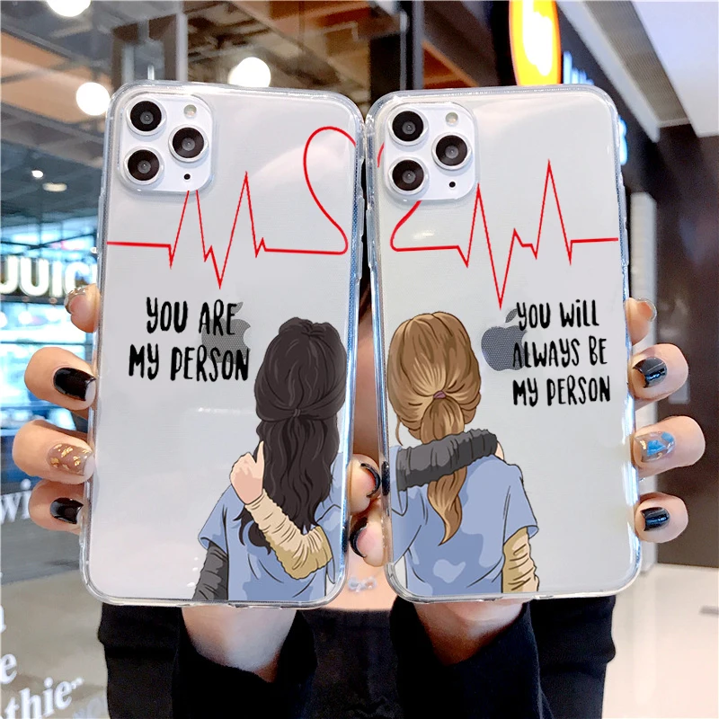 Чехол для телефона Greys Anatomy You are my person iPhone 11 Pro Max 5 6 6S 7 8 Plus X XS XR прозрачный мягкий