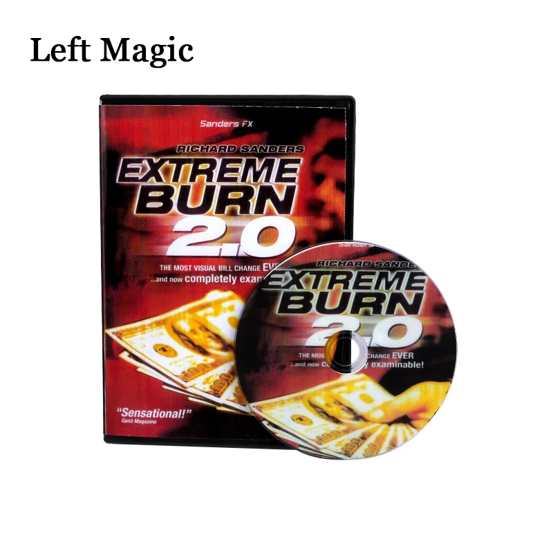 Extreme Burn 2.0 (Gimmicks+DVD) Money Magic Tricks Magic Comedy Close Up Stage Magic Props Illusions Mentalism