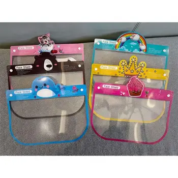 

Kids Full Face Shield Mask Decompression Hat Adjustable High-definition Transparent Mask Empty Motorcycle Face Mask