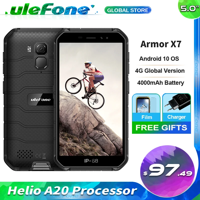 Ulefone Armor X7 смартфон с 5 5-дюймовым дисплеем четырёхъядерным процессором ОЗУ 2 Гб ПЗУ