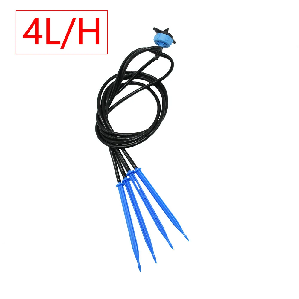 Drop Irrigation System For Bonsai Spider Distribution Assembly With 2/4-Way Elbow Arrow 2/4/8 L/H Dripper Drip Emitters Kits 
