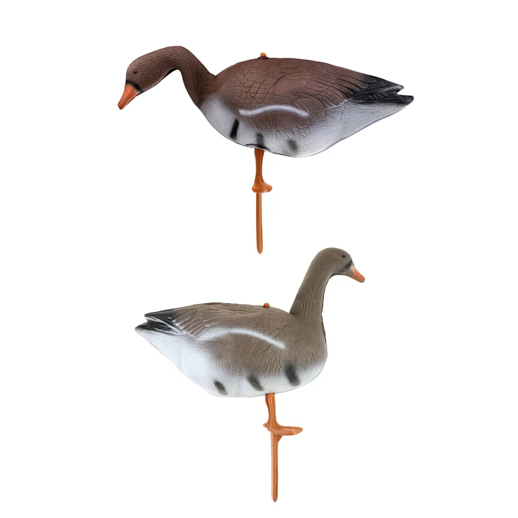 2x Outdoor Full Size Goose Hunting Decoy 3D Target Garden Lawn Decor Scarers