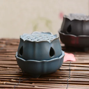 

Ceramic Lotus Flower Chinese Buddha Incense Burner Incense Holder Handmade Censer Buddhist Bruleur Encens Home Decoration BE50IN