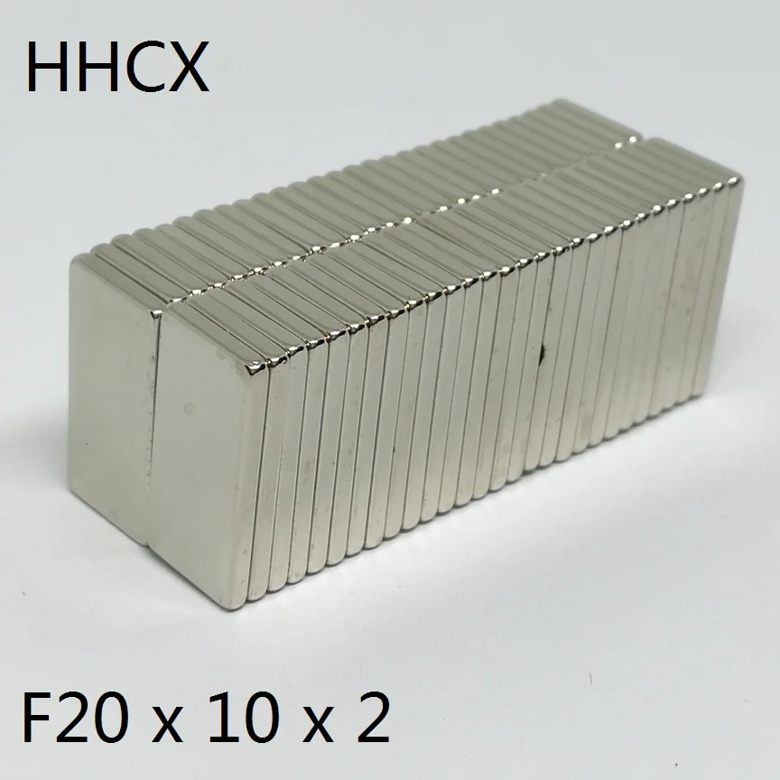 5 10 20 50 100 шт./лот магнит 20*10*2 N35 NdFeB Блок Магнит 20x10x2 Магниты x 2 для двигателя |