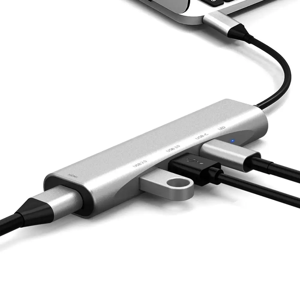 Usb type C до 4K HDMI цифровой AV многопортовый концентратор USB3.1 адаптер PD зарядное устройство для ноутбука#1205