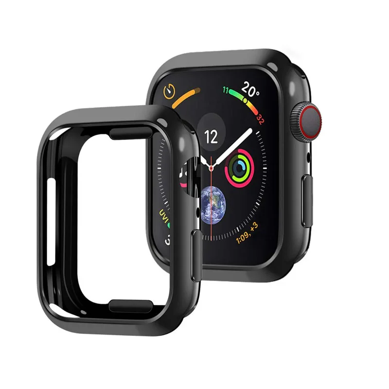 Мягкий силиконовый из ТПУ чехла защитная рамка для наручных часов Apple Watch серии
