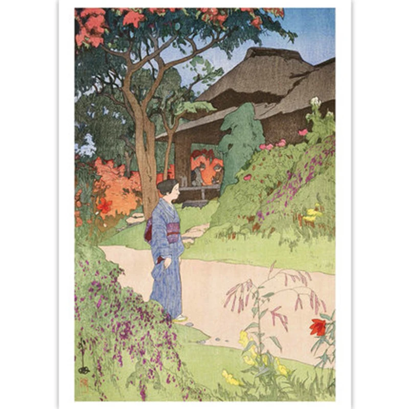 Художественная открытка: японская живопись и ветер ukiyo-e/пейзаж живопись креативная открытка на день рождения/Пейзаж Открытка