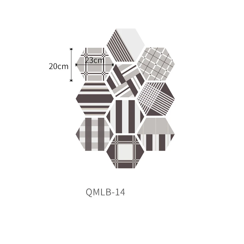 Водонепроницаемые наклейки на пол для ванной комнаты, самоклеящиеся напольные плитки, декор для кухни, гостиной, нескользящая наклейка на пол - Цвет: 14