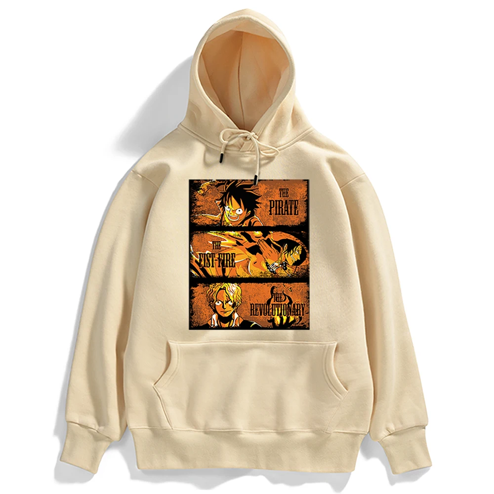 

One Piece Pullover Luffy Pattern Combination Printing Man Hoodie Oversize Famous Brand Male Sweatshirt Hip Hop Korean Mens Hoody