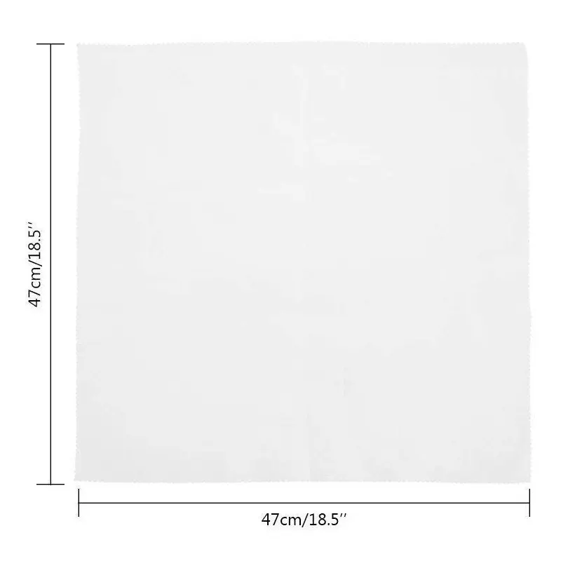 10 шт. салфетка из полиэфирной ткани 18,5x18,5 дюйма (47x47 см) Твердые полиэфирные машинные моющиеся салфетки для праздничного ужина белый