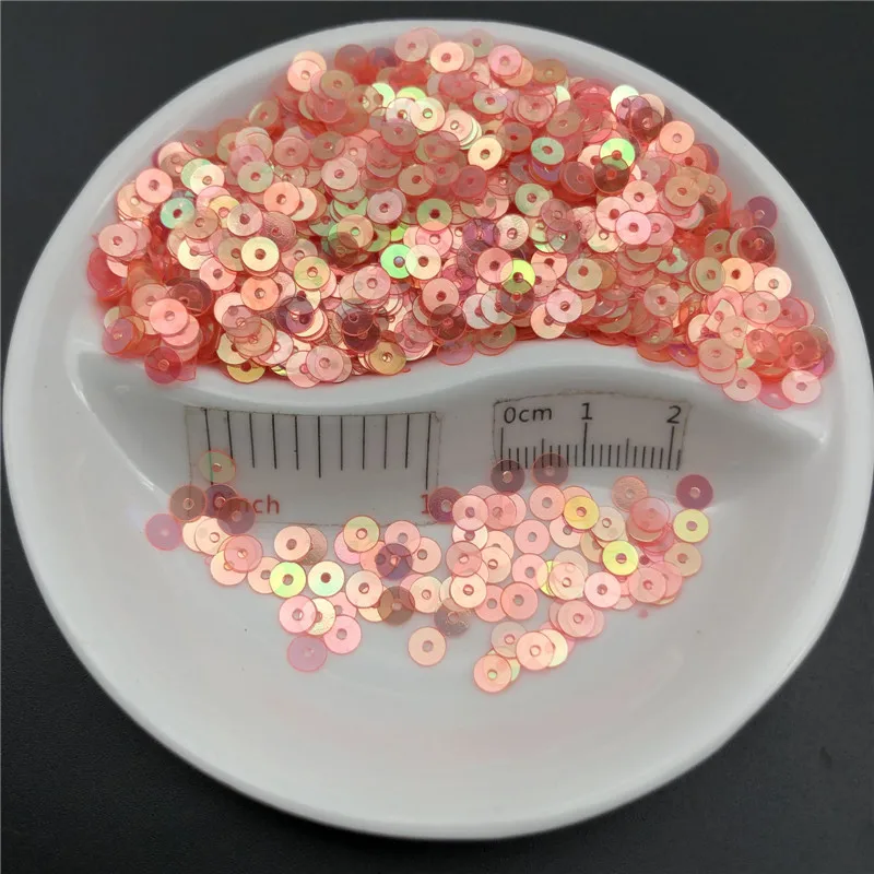 4mm Flat Round Transparent PVC Loose Sequins Paillette Sewing Craft For Wedding Decoration Garment Dress Shoe Cap DIY Wholesale images - 6