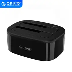 ORICO – Station d'accueil pour disque dur SATA 3.0/2.5 pouces, USB 3.5, double baie, avec fonction Clone hors ligne, protocole UASP 