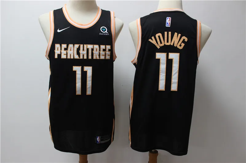 MEN /20 City Edition stitch Atlanta для мужчин и взрослых#11 Trae Young Jersey - Цвет: MEN