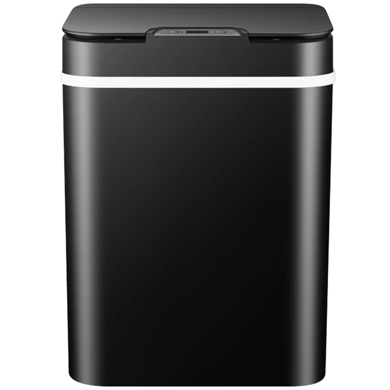 

Smart Trash Can Wireless Sensor Automatic Trash Bin Touchless Garbage Bin Bathroom Toilet Dustbin Kitchen Household Waste Bin-Bl