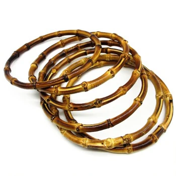 

10 Piece Per Lot Brown Outsize 13cm Bamboo Bag Handle Diy Bag Parts Accessories Wallet Frame