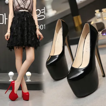 

European and American large size 35-44 ultra high heel 18cm waterproof platform fashion sexy banquet high heels women EA-11