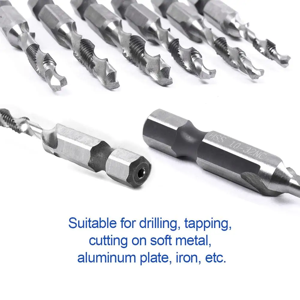 Спиральная Флейта Hss комбинированный болт для зенковки набор сверл 1/4