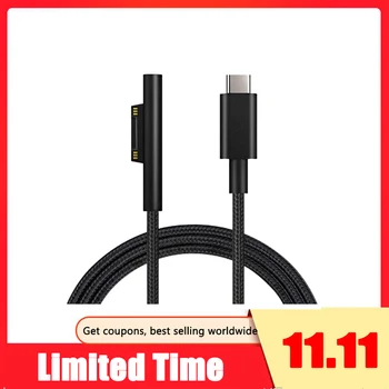 

Nylon Braided USB-C Charging Cable for Surface Pro 6/5/4/3 Surface Laptop 1.5 M 45W 15V PD Power Supply Cable
