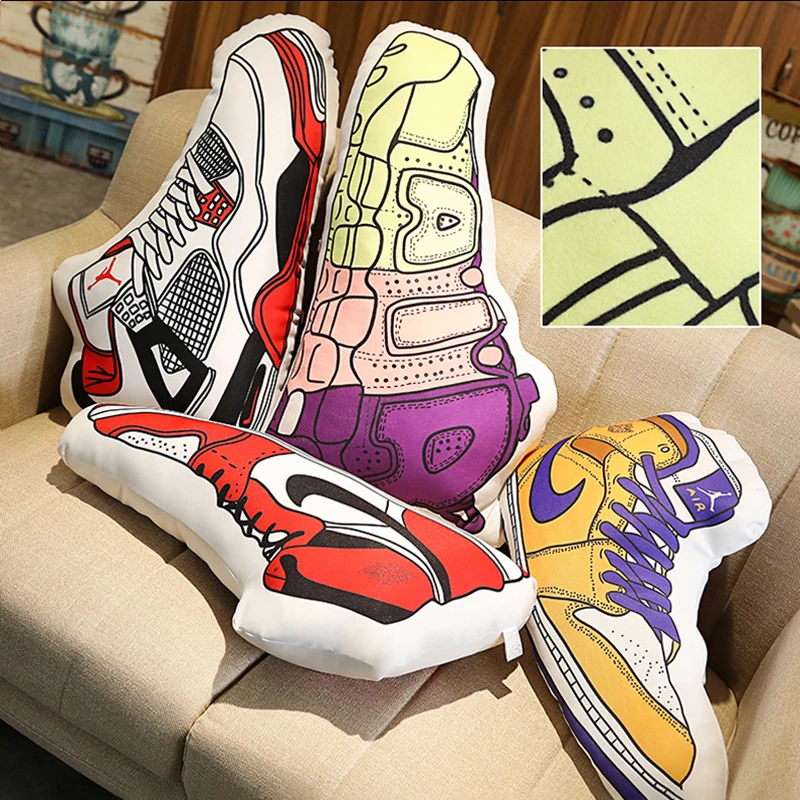 1 шт. 55 60 см милый snkrs плюшевая подушка мультфильм AJ Баскетбольная обувь Креатив