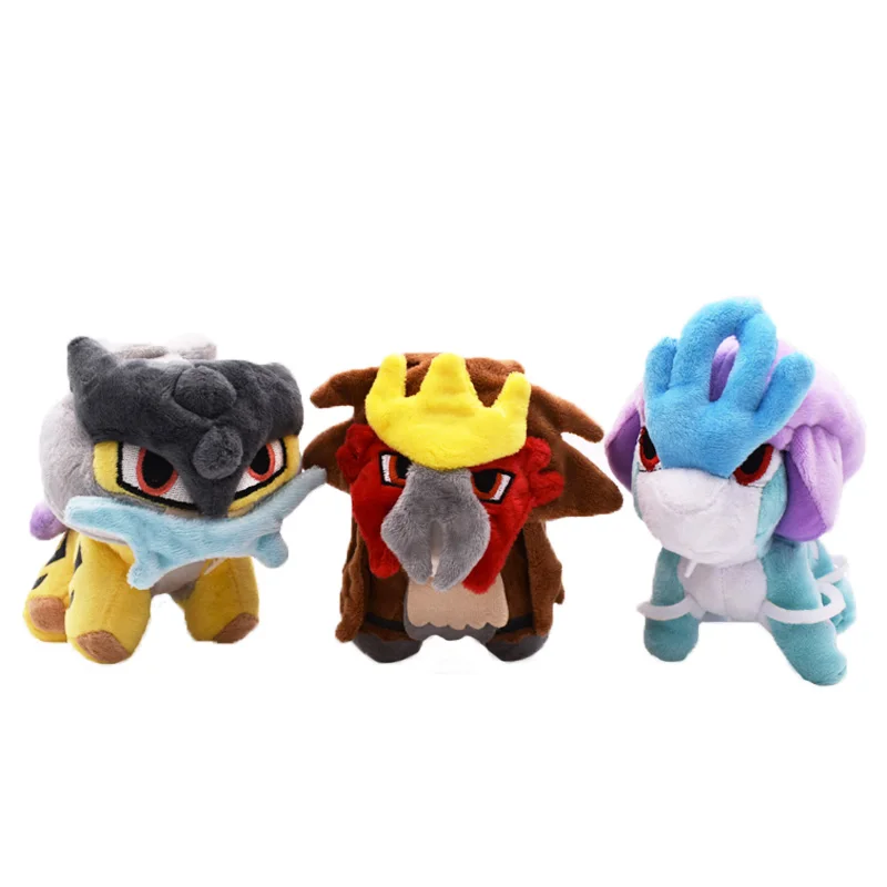 3 шт./компл. Suicune Энтей роликой плюшевая игрушка для костюмированной вечеринки по