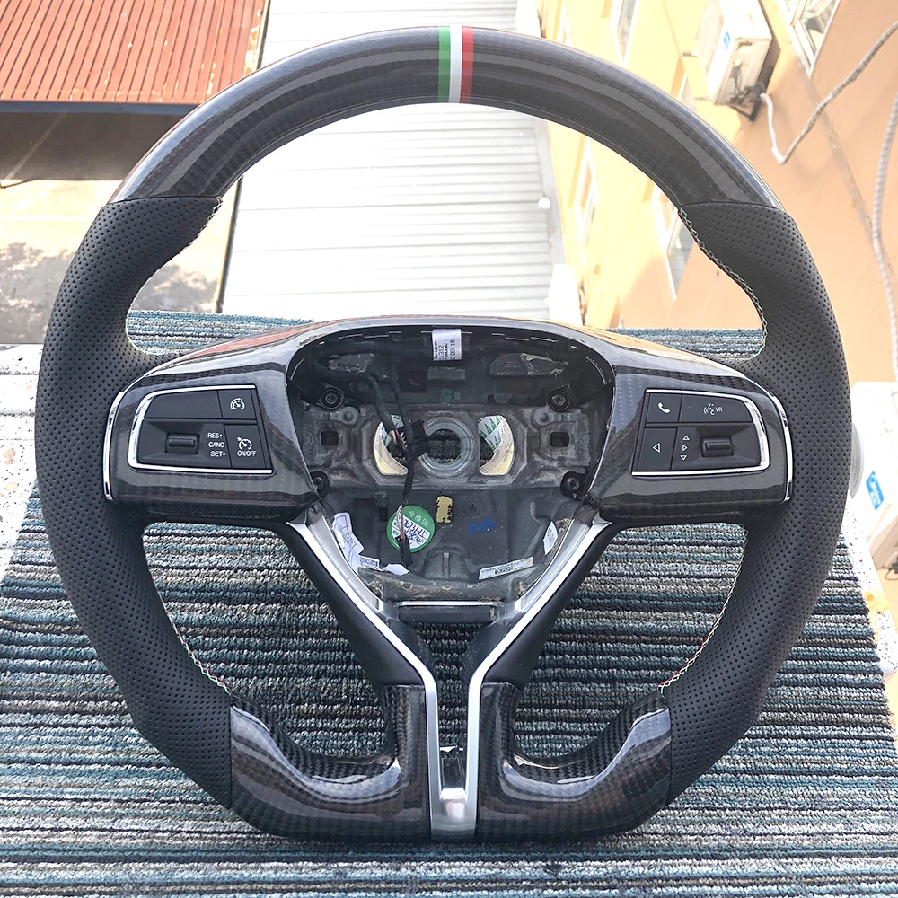 Customized Carbon Fiber Racing Steering Wheel For Maserati Ghibli Levante Quattroporte Gran Turismo GranCabrio