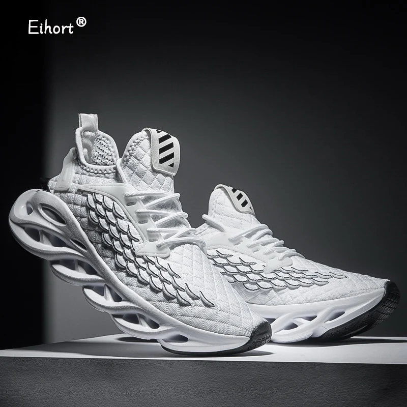 

Eihort 2020 Breathable Men's Sneakers 46 Sports Training Running Shoes Comfortable Flying Woven Tennis Sports Shoes Casual Shoes