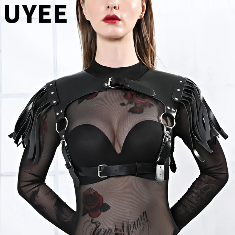 UYEE кожа с лямкой на шее Фетиш для тела жгут бондаж пояс подтяжек регулируемый